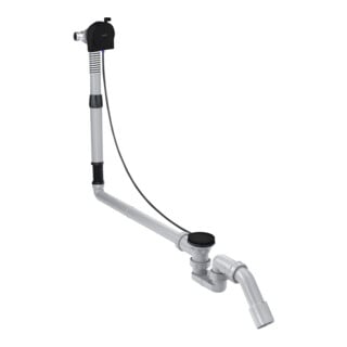hansgrohe Ensemble complet Exafill S Robinet de baignoire, garniture vidage/débordement, mat noir