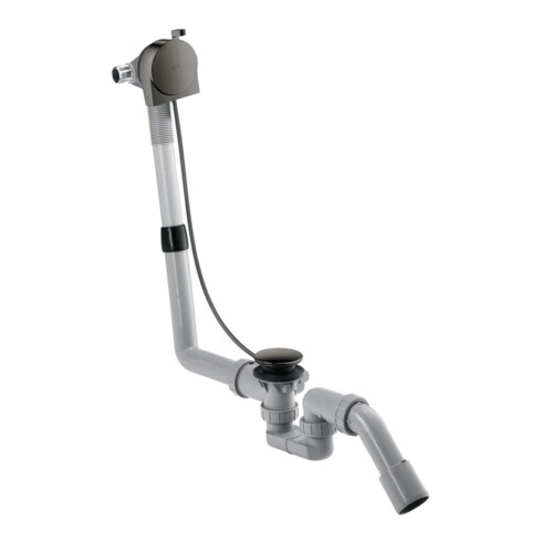 hansgrohe Ensemble complet Exafill S Robinet de baignoire, garniture vidage + trop-plein, bleu poli