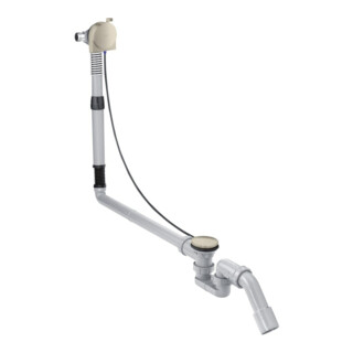 hansgrohe Ensemble complet Exafill S Robinet de baignoire, vidage + trop-plein, nickel brossé
