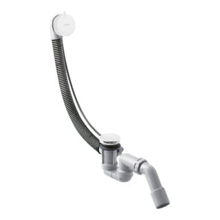 hansgrohe Ensemble complet Flexaplus S Garniture de vidage/débordement, blanc mat
