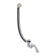 hansgrohe Ensemble complet Flexaplus S Garniture de vidage/débordement, nickel brossé