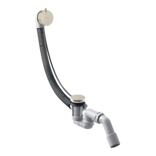 hansgrohe Ensemble complet Flexaplus S Garniture de vidage/débordement, nickel brossé