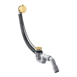 hansgrohe Ensemble complet Flexaplus S Garniture de vidage/débordement, or poli
