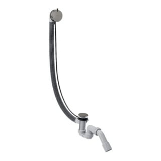 hansgrohe Ensemble complet Flexaplus S Garniture vidage/débordement, chrome noir poli