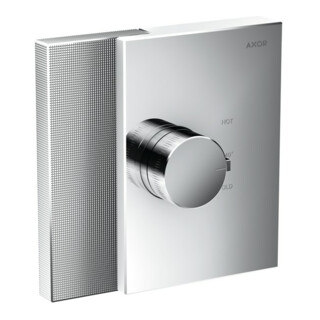 hansgrohe Ensemble complet HighFlow Axor Edge Thermostat encastré, diamanté, chrome