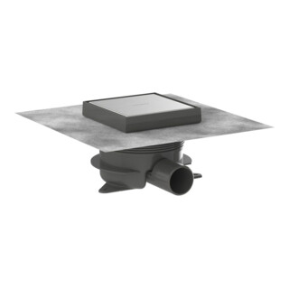 hansgrohe Ensemble complet Punkt.RainDrain Spot Plus 150x150 mm avec réglage hauteur cadre arrière fixation BST