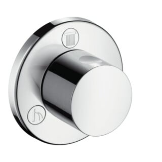 hansgrohe Ensemble complet S Trio/Quattro vanne d'arrêt encastrée + dérivation, 3 sorties, chrome