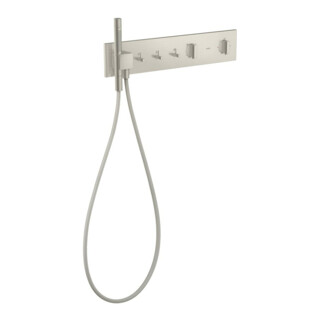hansgrohe Ensemble complet ShowerComposition UP-THM, 3 utilisateurs, aspect acier inoxydable