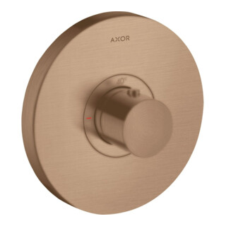 hansgrohe Ensemble complet ShowerSelect HF Thermostat encastré, rond, rouge or brossé