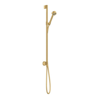 hansgrohe Ensemble de douche Axor One EcoSmart avec raccord mural, 75 mm, 1 an, or brossé opt.