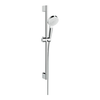 hansgrohe Ensemble de douche Crometta EcoSmart 9 l/min, blanc/chrome, barre de douche 669 mm