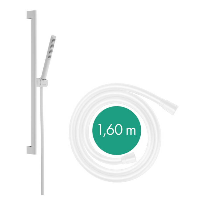 hansgrohe Ensemble de douche Pulsify S Barre de douche 663 mm, blanc mat