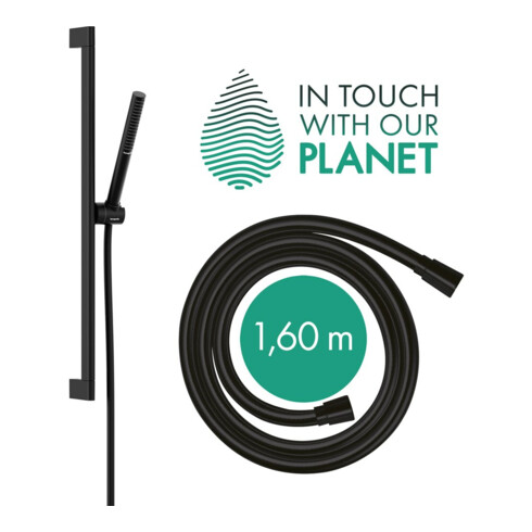 hansgrohe Ensemble de douche Pulsify S Barre de douche 663mm, noir mat