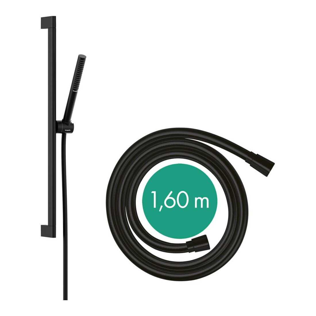 hansgrohe Ensemble de douche Pulsify S Barre de douche 663mm, noir mat