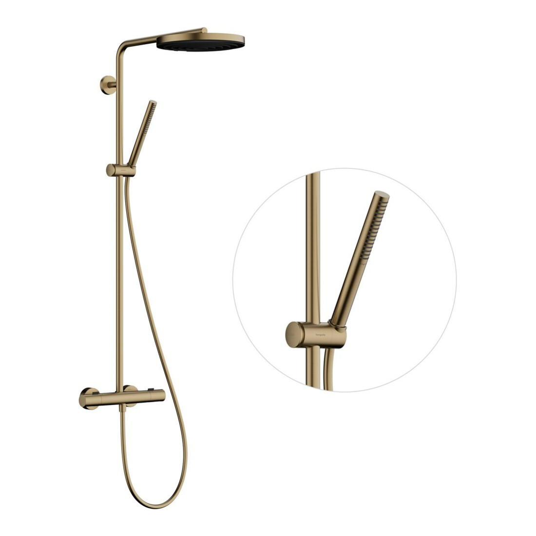 hansgrohe Ensemble de douche Pulsify S Puro m TH, 2 jets, 11,2 l/m, bronze