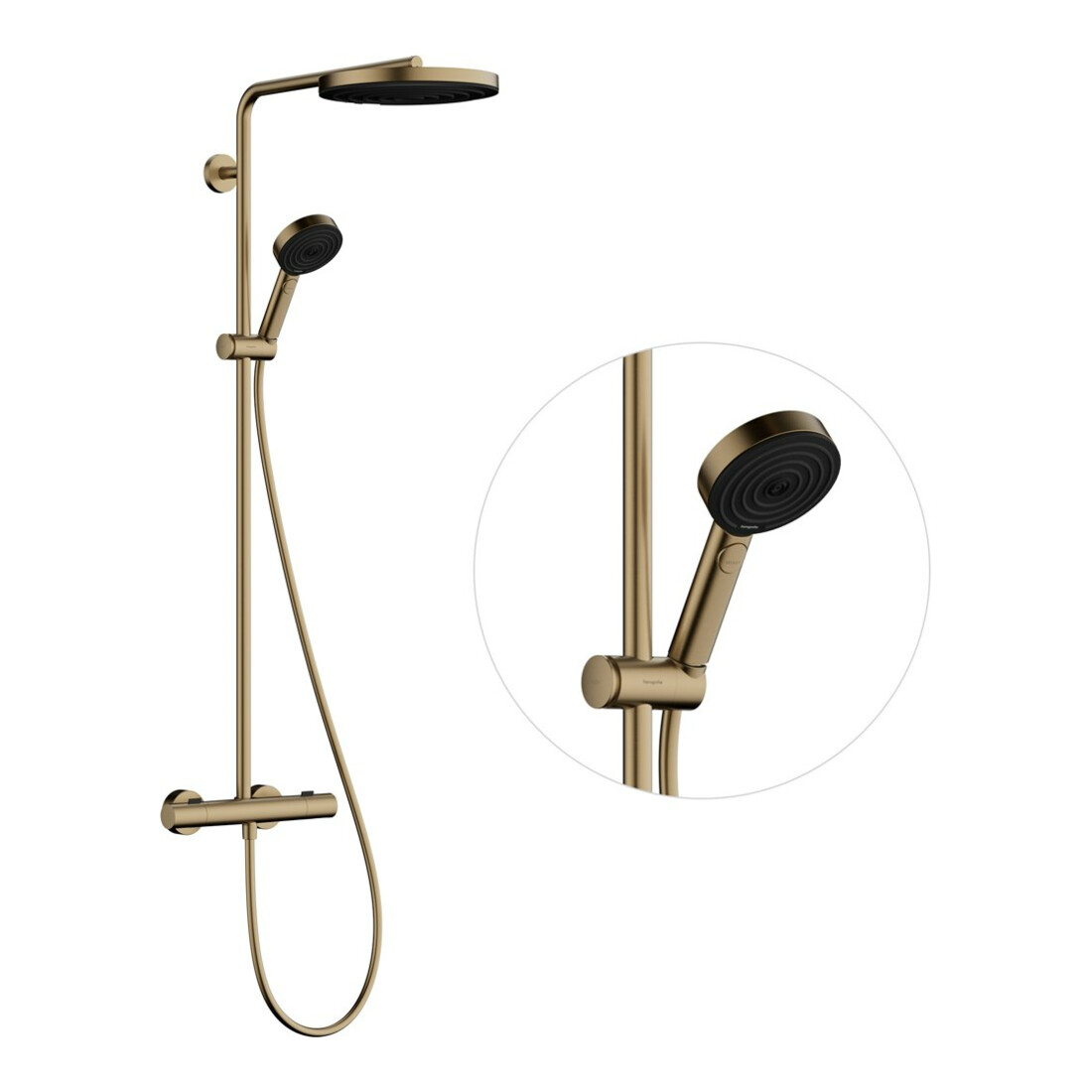hansgrohe Ensemble de douche Pulsify S Puro m TH, 2 jets, 11,2 l/min, bronze