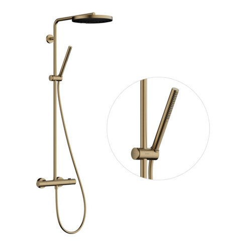 hansgrohe Ensemble de douche Pulsify S Puro m TH, 2 jets, 8 l/min, bronze brossé