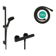 hansgrohe Ensemble de douche Pulsify Select S 669 mm BrSt + douchette, 3 jets, mat noir-4