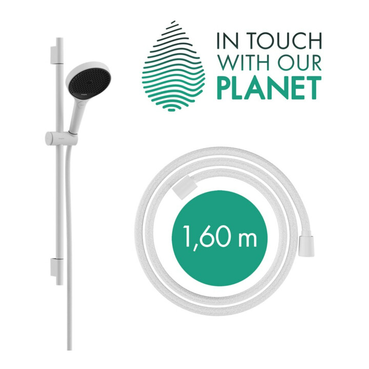hansgrohe Ensemble de douche Rainfinity 669 mm, EcoSmart, blanc mat