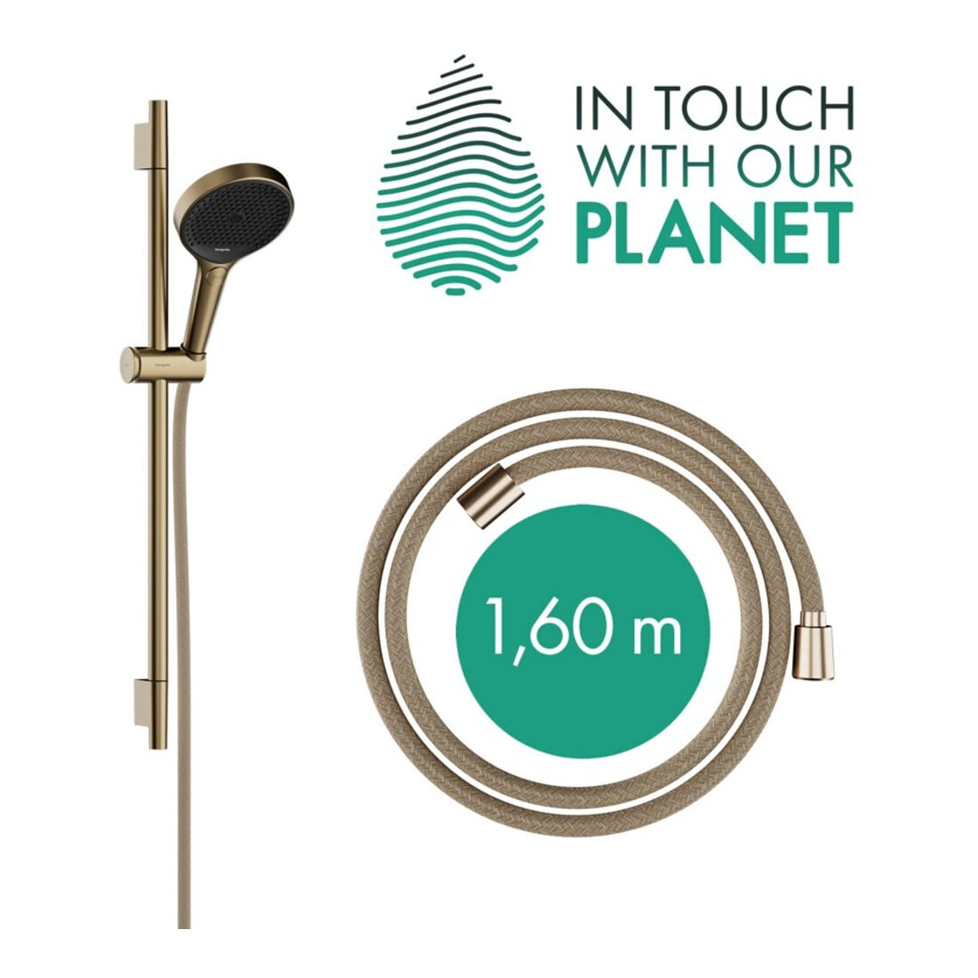 hansgrohe Ensemble de douche Rainfinity 669 mm, EcoSmart, bronze brossé