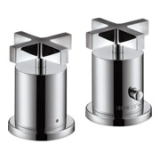 hansgrohe Ensemble de montage Axor Citterio 2-L-W-Ran-Arm, avec thermostat, poignée croix, chromé