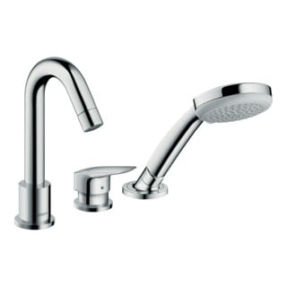 hansgrohe Ensemble de montage complet Logis Mitigeur bain 3 trous, chrome
