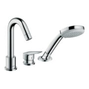 hansgrohe Ensemble de montage complet Logis Mitigeur bain 3 trous, chrome
