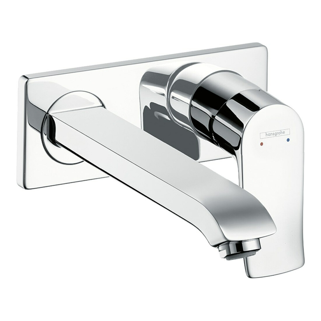 hansgrohe Ensemble de montage Metris Bec 225 mm, mitigeur lavabo encastré, chrome