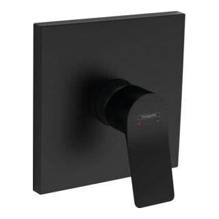 hansgrohe Ensemble de montage Vivenis mitigeur douche encastré, 1 jet, noir mat