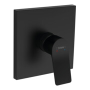 hansgrohe Ensemble de montage Vivenis mitigeur douche encastré, 1 jet, noir mat