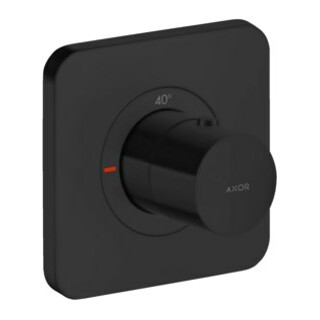 hansgrohe Ensemble prêt à poser Axor Citterio E Thermostat encastré 120x120mm, noir mat