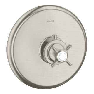 hansgrohe Ensemble prêt à poser Axor Montreux HF UP-THM, avec poignée croix, aspect acier inoxydable