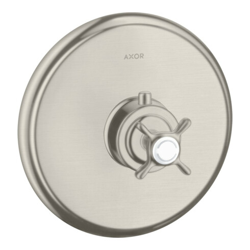 hansgrohe Ensemble prêt à poser Axor Montreux HF UP-THM, avec poignée croix, aspect acier inoxydable