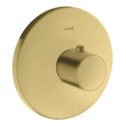 hansgrohe Ensemble prêt à poser Axor Uno Highflow Thermostat encastré, laiton brossé