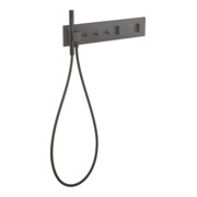 hansgrohe Ensemble prêt à poser ShowerComposition UP-THM, 3 sorties, chrome noir brossé