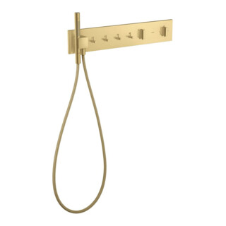 hansgrohe Ensemble prêt à poser ShowerComposition UP-THM, 4 consommations, or brossé