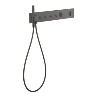 hansgrohe Ensemble prêt à poser ShowerComposition UP-THM, 4 utilisations, chrome noir brossé