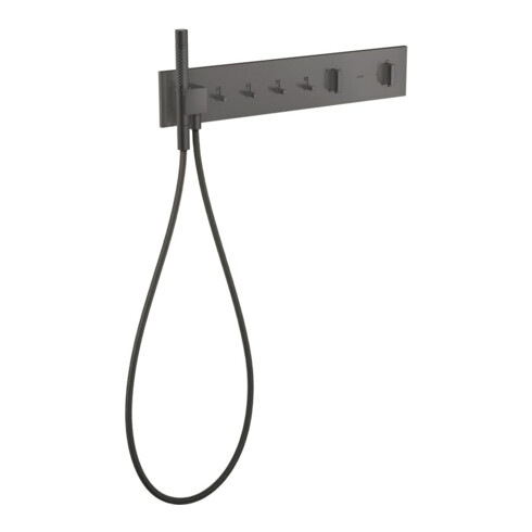 hansgrohe Ensemble prêt à poser ShowerComposition UP-THM, 4 utilisations, chrome noir brossé