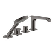 hansgrohe Ensemble prêt Axor Citterio E 4-touches, mitigeur thermostatique, brossé bleu vc