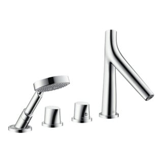hansgrohe Ensemble prêt Axor Starck Organic 4-L-BW-Rand-Arm., avec thermostat, chrome