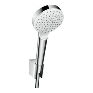 hansgrohe Ensemble support de douche Crometta EcoSmart 1250mm, 9 l/min, blanc/chrome