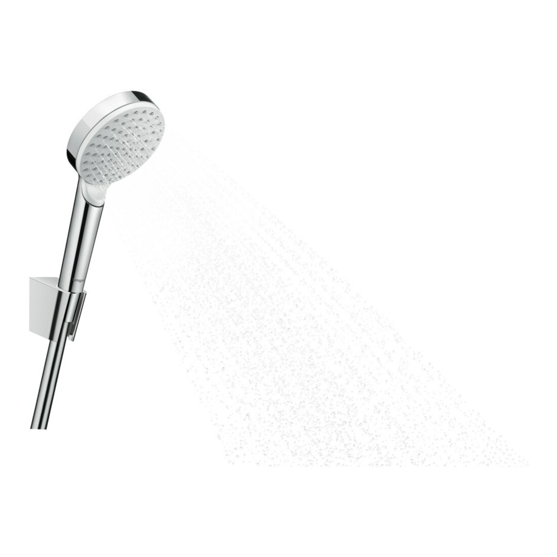 hansgrohe Ensemble support de douche Crometta EcoSmart 1250mm, 9 l/min, blanc/chrome