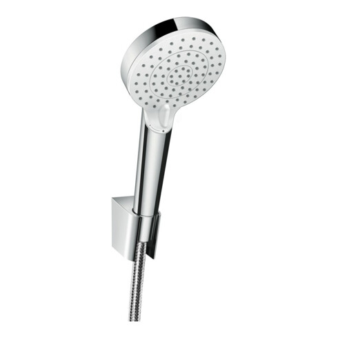 hansgrohe Ensemble support de douche Crometta EcoSmart 1600 mm, 9 l/min, blanc/chrome