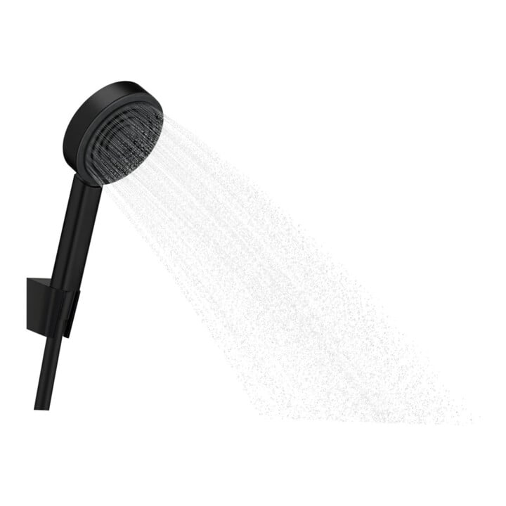 hansgrohe Ensemble support de douche Pulsify S 105 1250 mm, flexible, 1 jet, noir mat