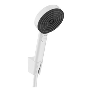hansgrohe Ensemble support de douche Pulsify Sel. S 105 1250mm, blanc mat, Relaxation, 3 jets