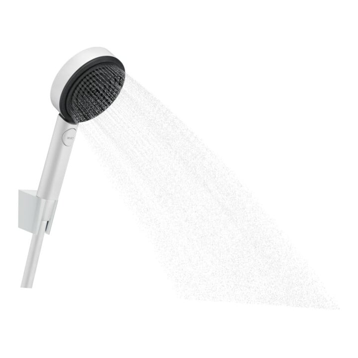 hansgrohe Ensemble support de douche Pulsify Sel. S 105 1250mm, blanc mat, Relaxation, 3 jets