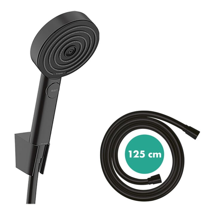hansgrohe Ensemble support de douche Pulsify Select S 105 1250mm tuyau, mat-blanc, Relaxat, 3 jets
