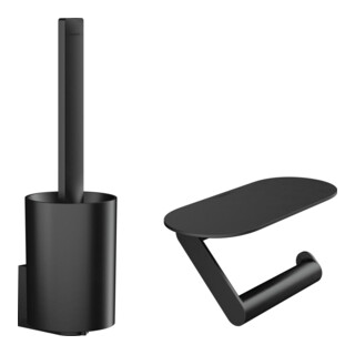 hansgrohe Ensemble WC WallStoris en plastique, noir mat