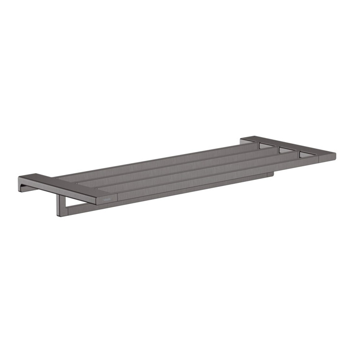 hansgrohe Étagère à serviettes AddStoris L 648 mm, m HTH, bois, métal, brossé bleu vc