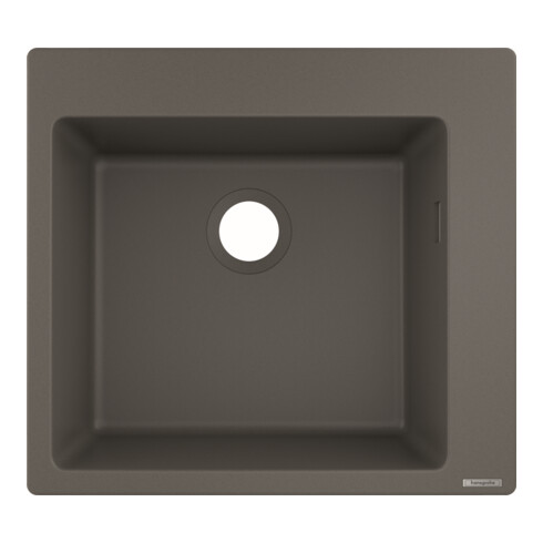 hansgrohe Évier encastré 450 S510-F450 540x490mm, 1 bac, vidage avant, gris pierre